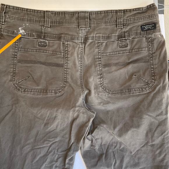 G.H. Bass & Co. Men Canvas Work Pants Size 42x30 Taupe Brown Utility Straight - Picture 12 of 13